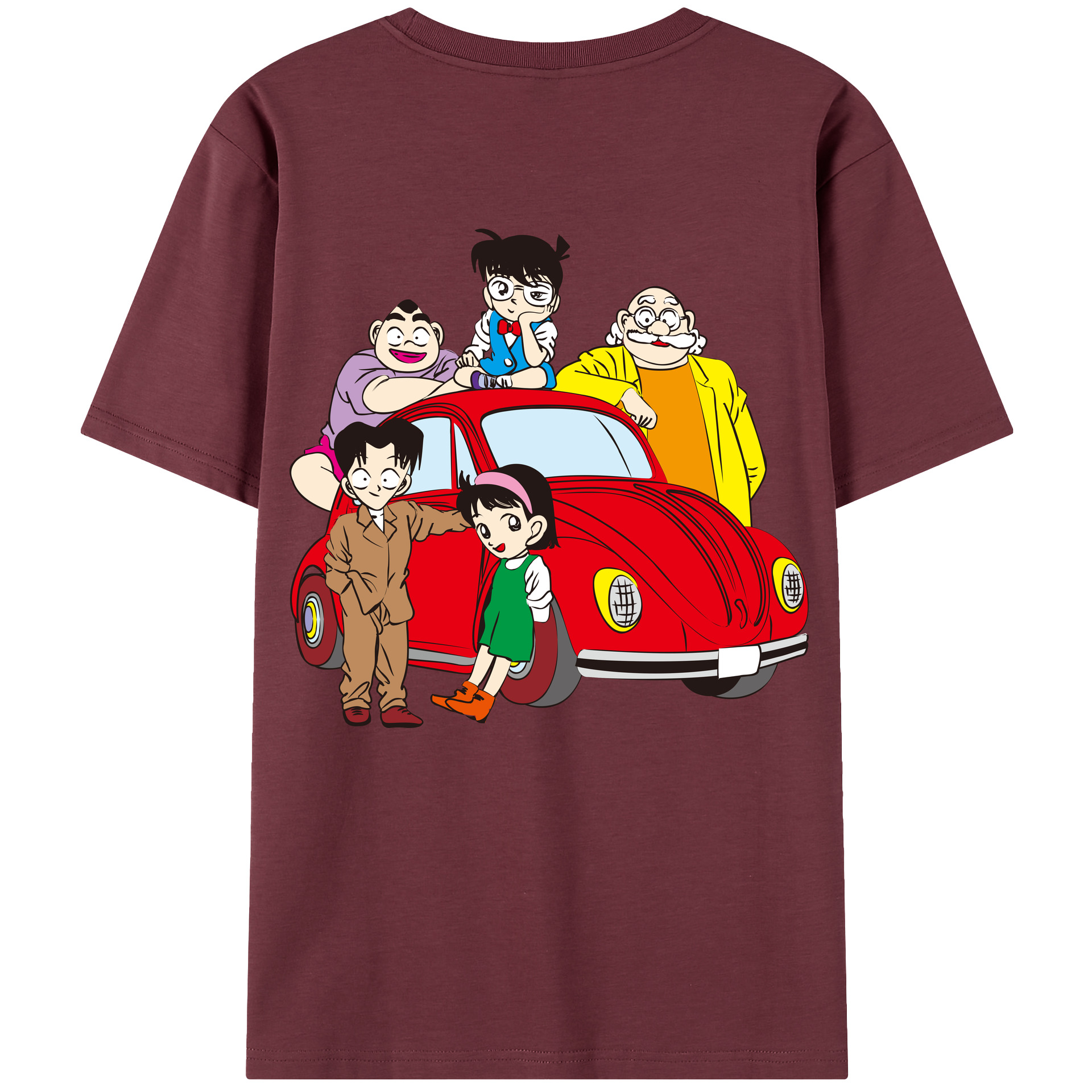 （画像用） 名探偵コナン Detective Conan 綿100％半袖Tシャツ（背面プリント）